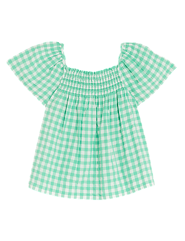 Cotton Rich Checked Blouse