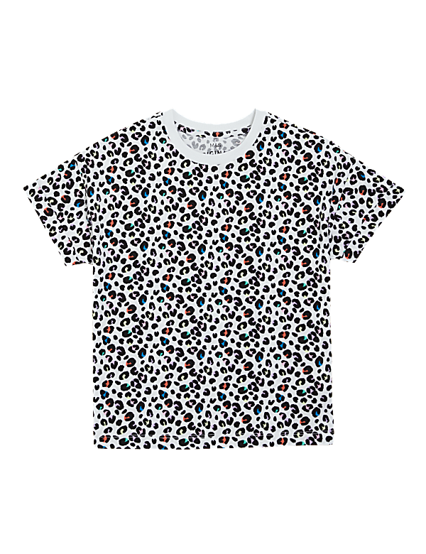 Pure Cotton Animal Print T-Shirt (6-16 Yrs)