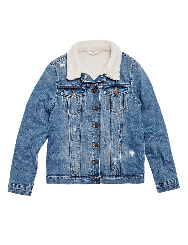 Denim Borg Lined Jacket (6-16 Yrs)