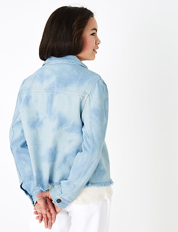 Denim Tie-Dye Cropped Jacket (6-16 Yrs)