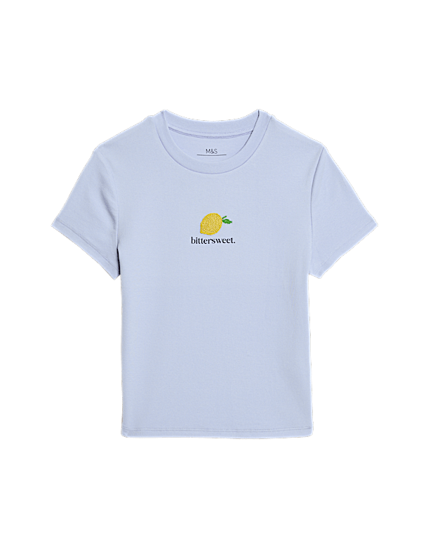 Cotton Rich Fitted Slogan T-Shirt (2-16 Yrs)