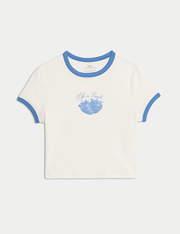 Kaus Oblong Bahan Katun Bermotif (6-16 Thn) - ID