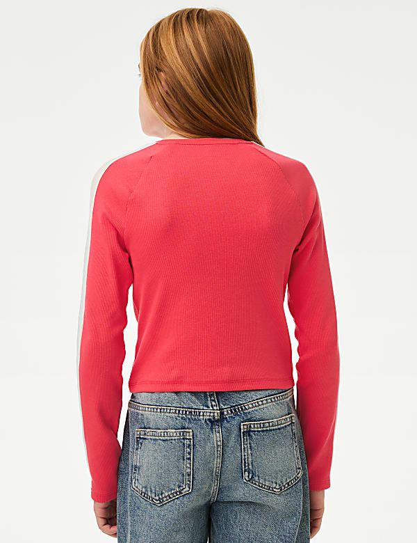 Cotton Rich Graphic Ribbed Top (6-16 Yrs)