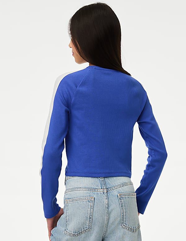 Cotton Rich Graphic Ribbed Top (6-16 Yrs)