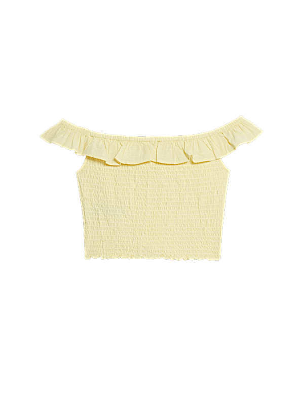 Cotton Rich Frill Bardot Top (6-16 Yrs)