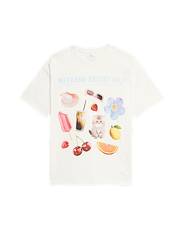 Pure Cotton Weekend Essentials T-Shirt (6-16 Yrs)