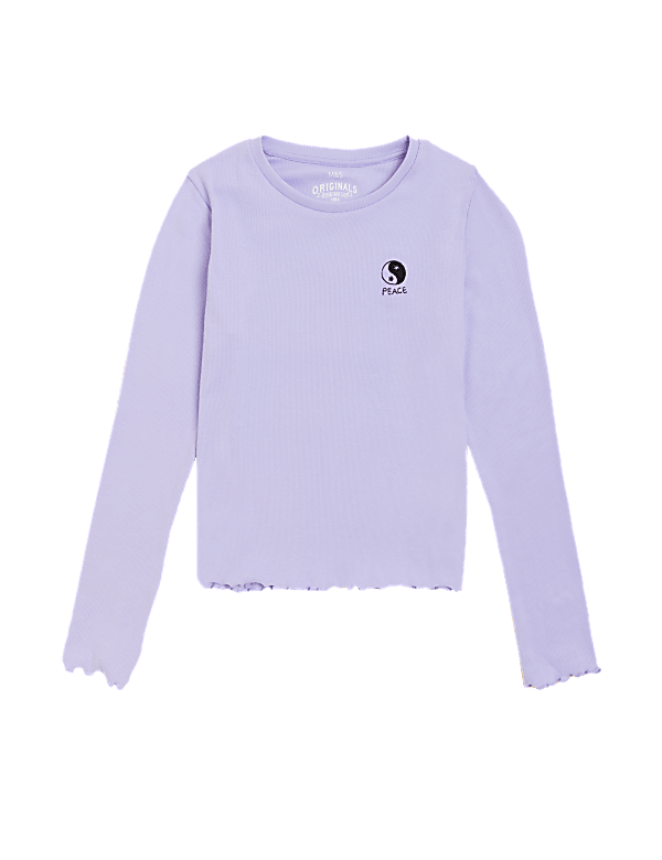 Cotton Rich Peace Slogan Top (6-16 Yrs)