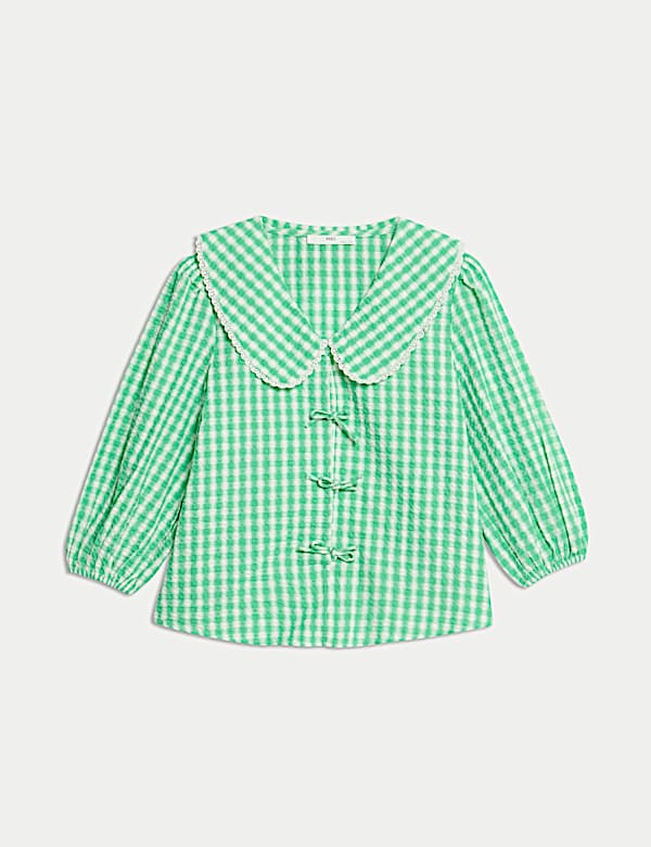 Pure Cotton Gingham Tie Top (6-16 Yrs) - RO