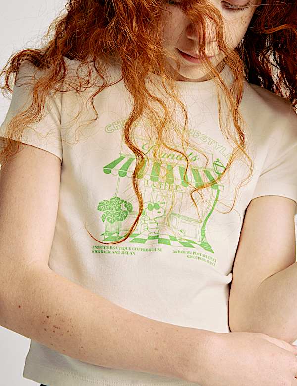 קרופ טופ מכותנה טהורה בעיצוב Snoopy™‎ (16-6 שנים) - IL