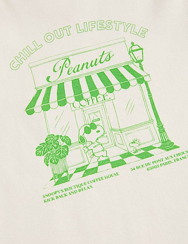 קרופ טופ מכותנה טהורה בעיצוב Snoopy™‎ (16-6 שנים) - IL