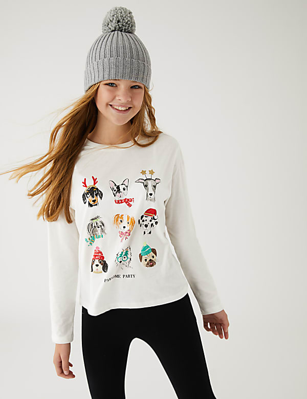 Pure Cotton Dog Print Top