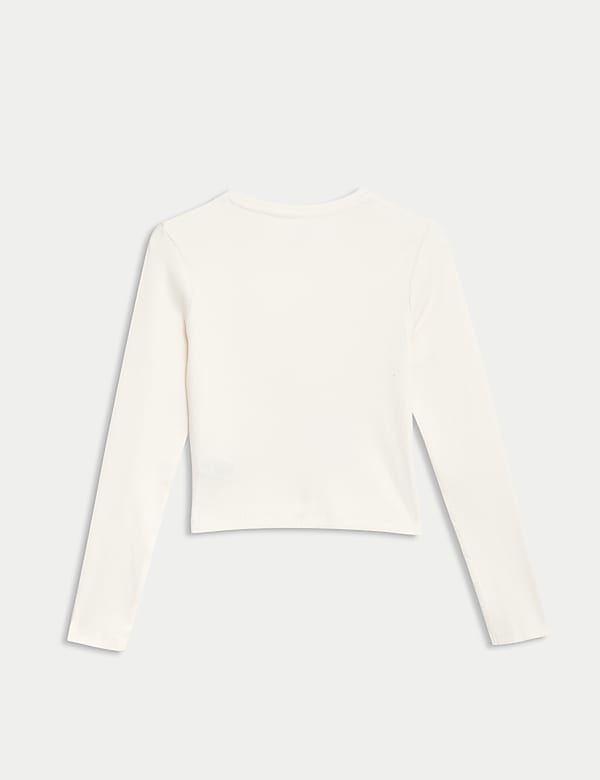 Cotton Rich Graphic Ribbed Top (6-16 Yrs)