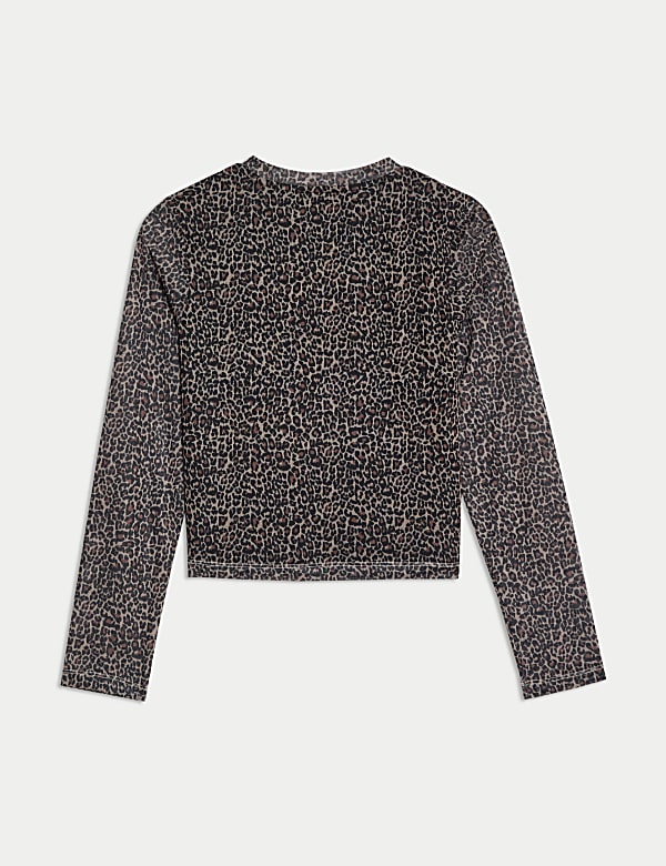 Animal Print Mesh Top (6-16 Yrs)