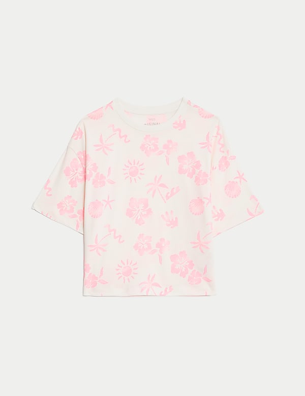 Pure Cotton Floral T-Shirt (6-16 Yrs) - AL