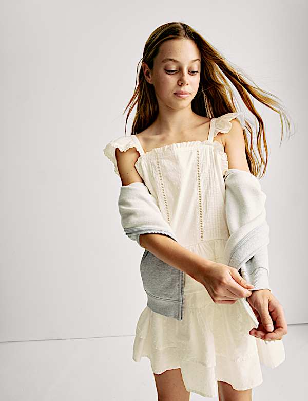 Pure Cotton Frilled Top (6-16 Yrs) - NO