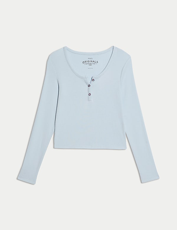 חולצה באריגת ריב מבד עשיר בכותנה עם כפתורים (16-6 שנים) - IL