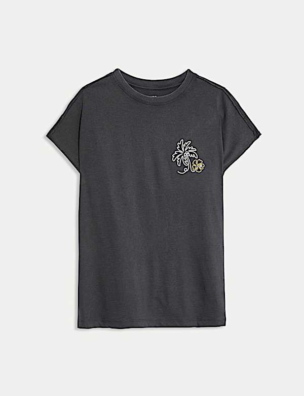 Cotton Rich Tropical Print T-Shirt (2-16 Yrs) - HR