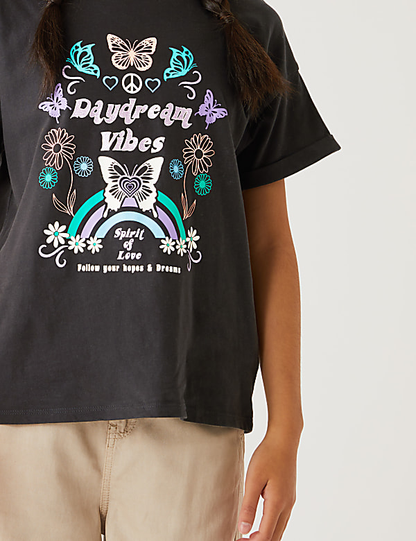 Pure Cotton Butterfly Glitter T-Shirt