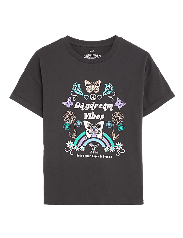 Pure Cotton Butterfly Glitter T-Shirt