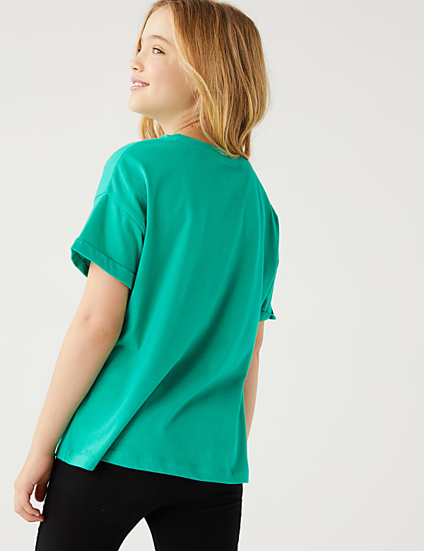 Pure Cotton Slogan T-Shirt