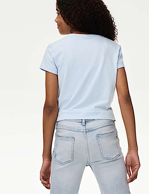 Cotton Rich Twist Front T-Shirt (2-16 Yrs)