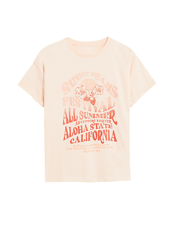 Pure Cotton California Slogan T-Shirt