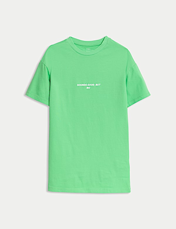 Vestido tipo camiseta 100% algodón con eslogan “Sassy” (6-16&nbsp;años) - ES