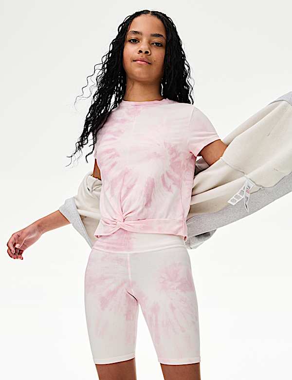 Top ze skręconym przodem z mieszanki z przewagą bawełny (2–16&nbsp;lat) - PL