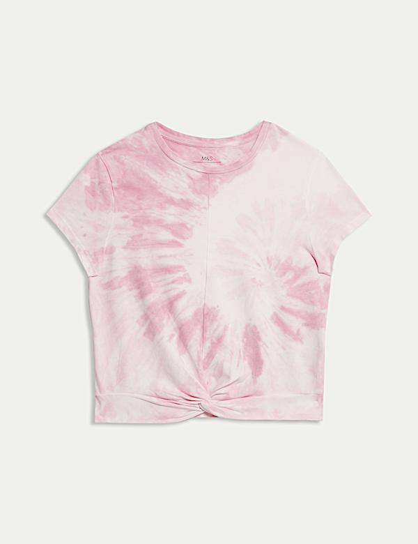 Top ze skręconym przodem z mieszanki z przewagą bawełny (2–16&nbsp;lat) - PL