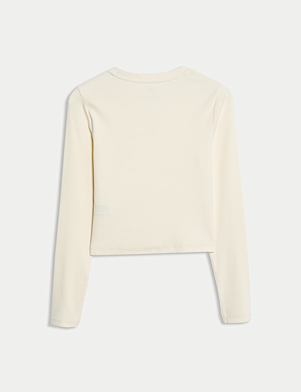 Cotton Rich Slogan Ribbed Top (6-16 Yrs)