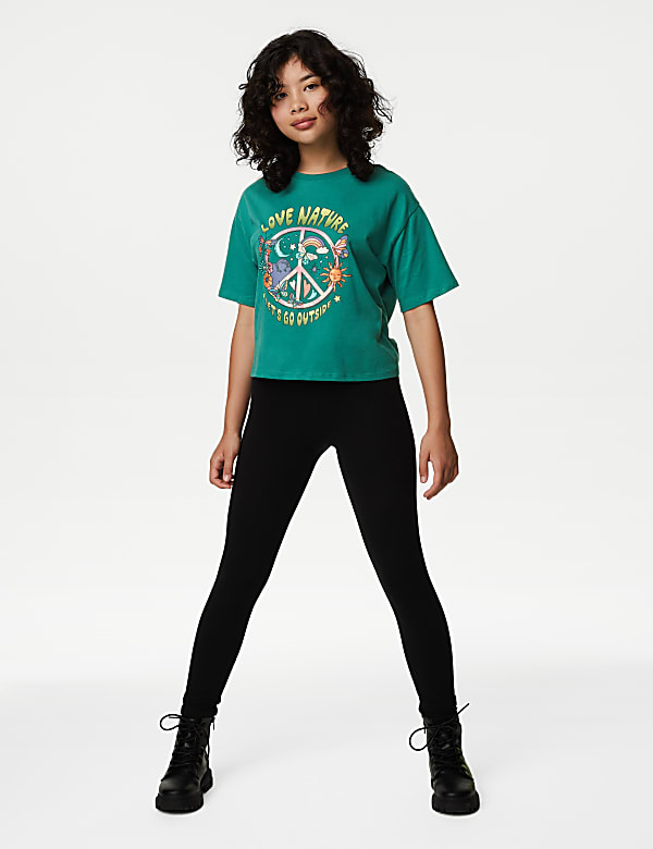 Pure Cotton Peace Graphic T-Shirt (6-16 Yrs)