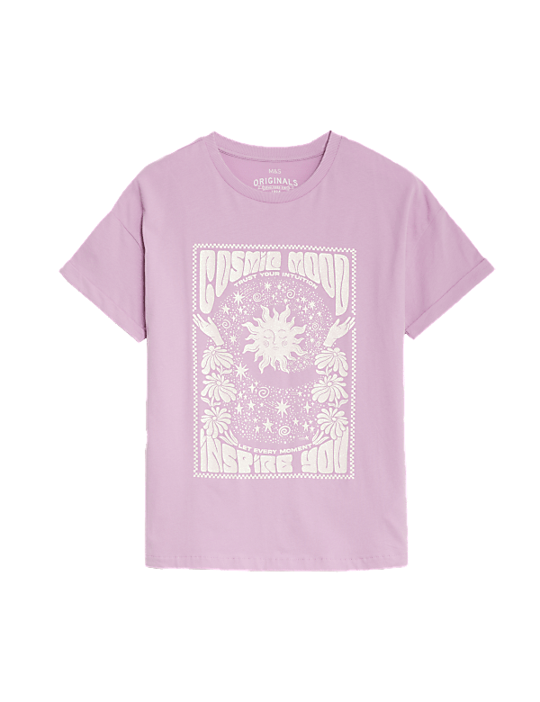 Pure Cotton Cosmic Graphic T-Shirt (6-16 Yrs)