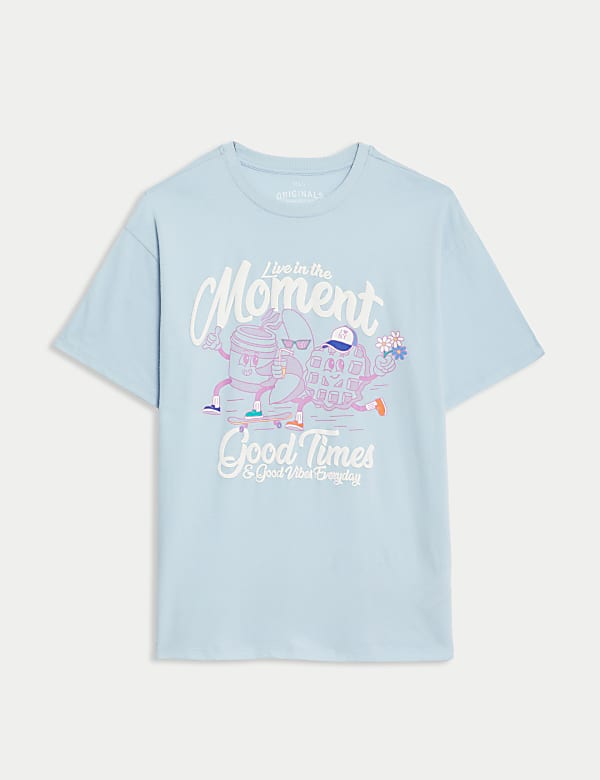 T-shirt 100&nbsp;% coton &agrave; motif fleuri de style graphique (du 6 au 16&nbsp;ans) - CA