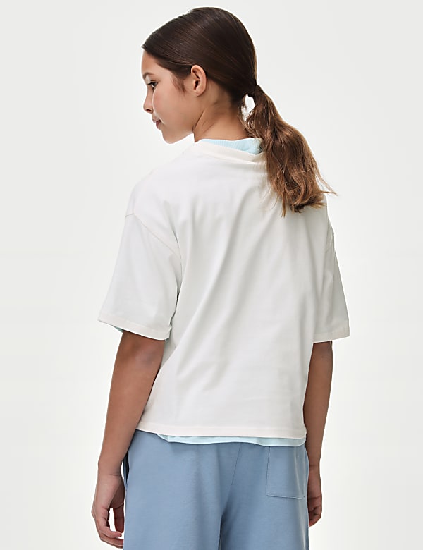 Kaus Oblong Katun Murni Motif Grafis (6-16 Tahun) - ID