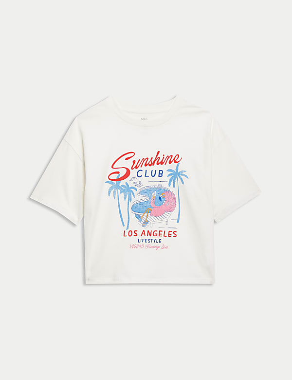 Kaus Oblong Katun Murni Motif Grafis (6-16 Tahun) - ID