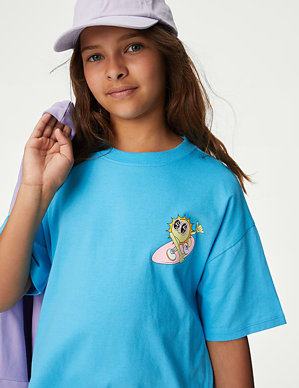 Pure Cotton Graphic T-Shirt (6-16 Yrs) - US