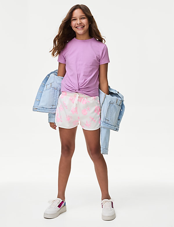 Cotton Rich Twist Front T-Shirt (6-16 Yrs)