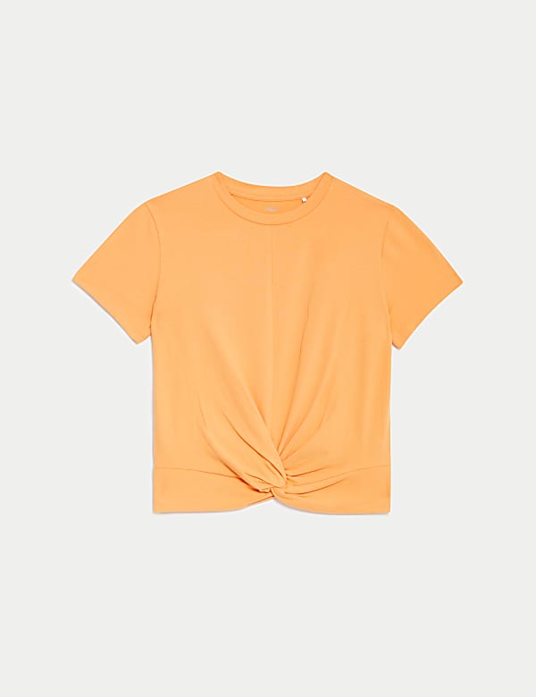 Cotton Rich Twist Front T-Shirt (6-16 Yrs) - KR