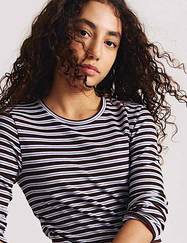 Ensemble 2 pi&egrave;ces &agrave; rayures top et bas (du 6 au 16 ans) - CA