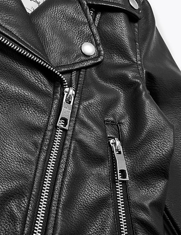 Faux Leather Biker Jacket (6-16 Yrs)