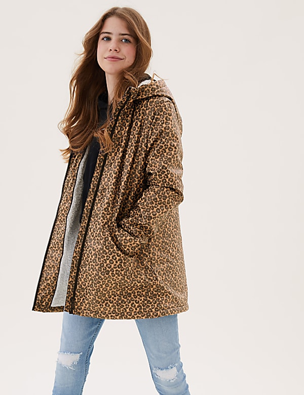 Stormwear™ Leopard Print Fisherman Coat (6-16 Yrs)
