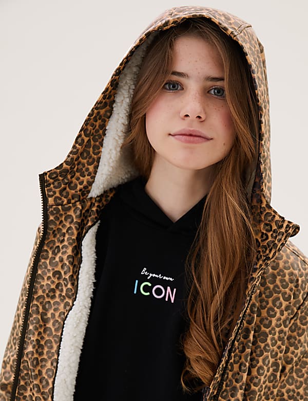Stormwear™ Leopard Print Fisherman Coat (6-16 Yrs)