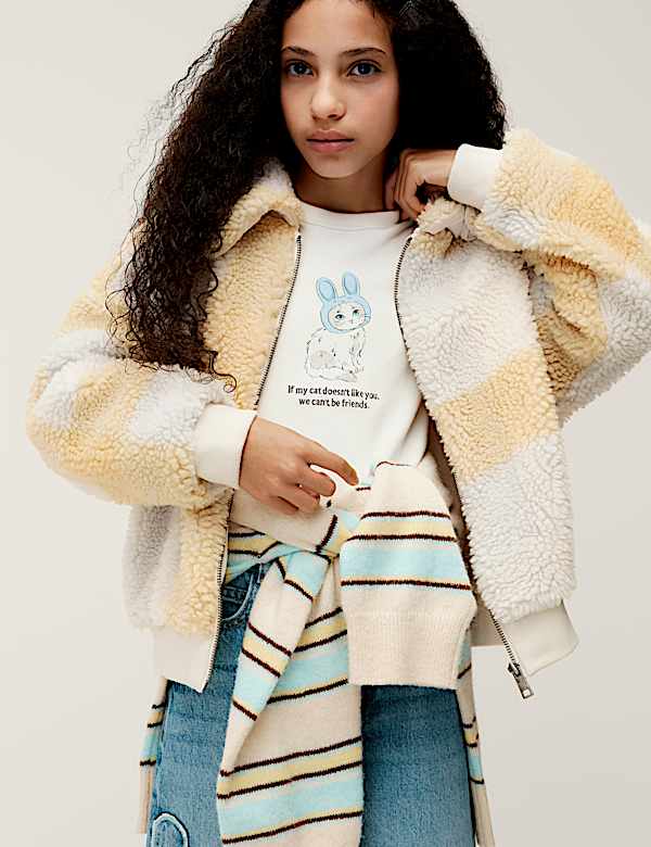 Checked Borg Jacket (2-16 Yrs) - TW