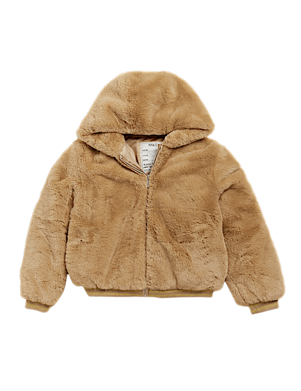 Faux Fur Hooded Bomber