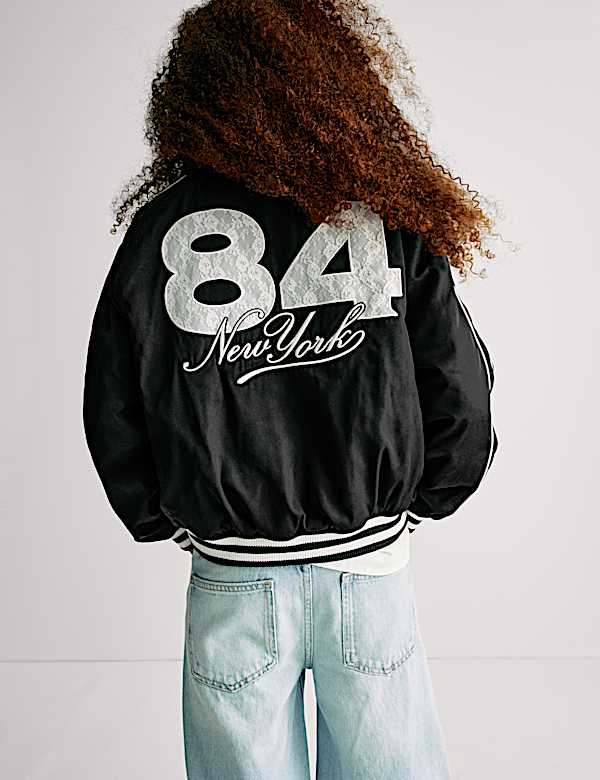 New York Embroidery Bomber Jacket (6-16 Yrs)