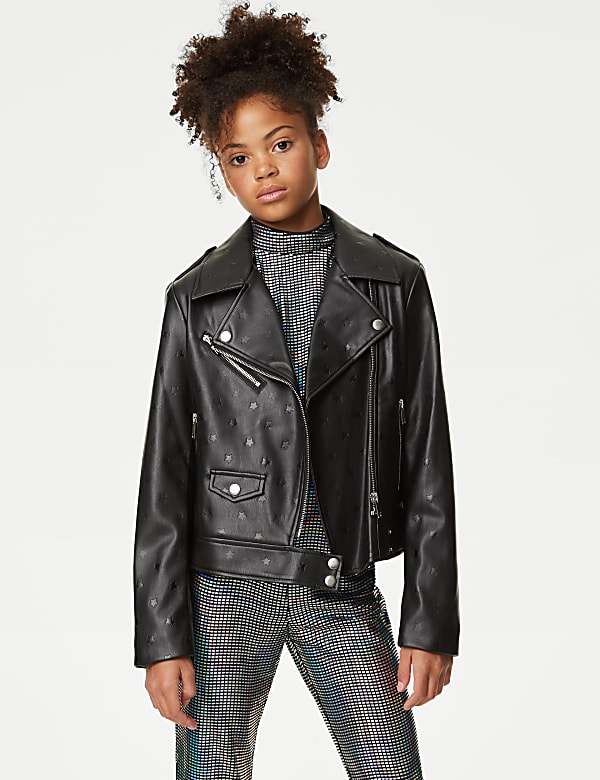 Faux Leather Star Jacket (6-16 Yrs) - PT