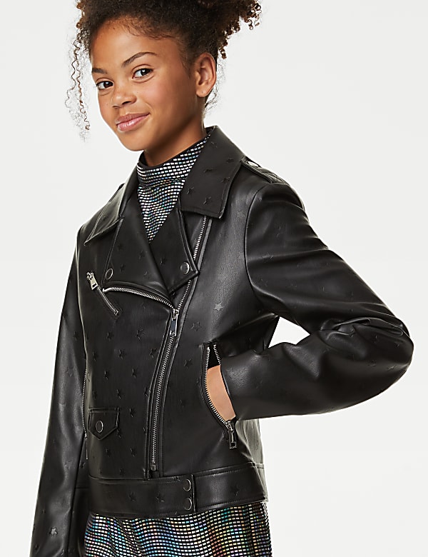 Faux Leather Star Jacket (6-16 Yrs) - PT