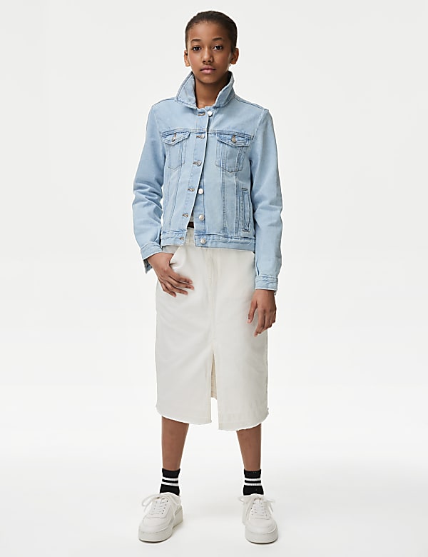 M & s denim jacket best sale