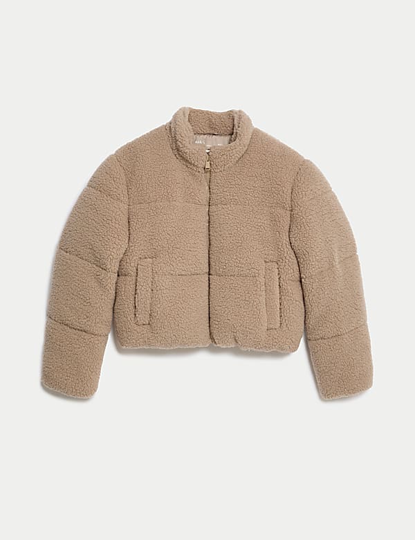 Ocieplana borgiem kurtka z kapturem (6–16 lat) - PL