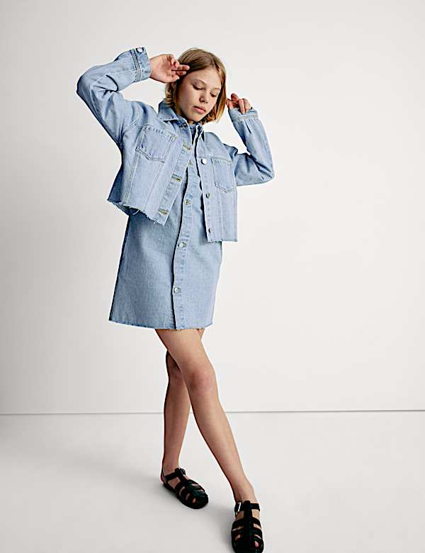 Kort denim jack (6-16 jaar) - NL